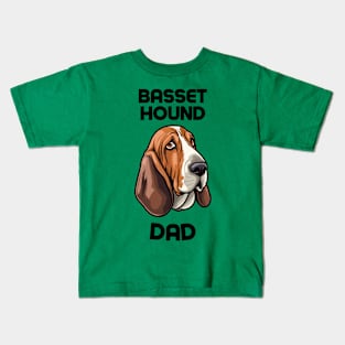 Basset Hound Dad Funny Gift Dog Breed Pet Lover Puppy Kids T-Shirt